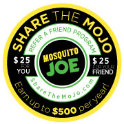 Share the MoJo black and yellow coupon that says Refer a Friend Program 
